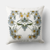 デイジーのエレガント白い花を3Dデザイン クッション (裏面)