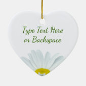 デイジーのオーナメントのパーソナライズなクリスマスの装飾 セラミックオーナメント (裏面)
