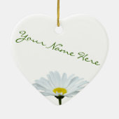 デイジーのオーナメントのパーソナライズなクリスマスの装飾 セラミックオーナメント (裏面)