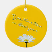 デイジーのオーナメントの花のクリスマスの装飾 セラミックオーナメント (裏面)