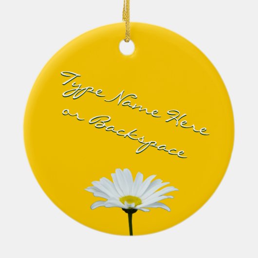 デイジーのオーナメントの花のクリスマスの装飾 セラミックオーナメント (裏面)