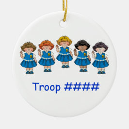 デイジーのグループ セラミックオーナメント