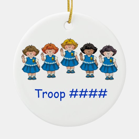 デイジーのグループ セラミックオーナメント (正面)