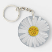 デイジーのシスターアート背景カスタマイズ用花 キーホルダー (正面)