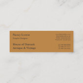 デイジーのダマスク織、ブラシをかけられた金属 スキニー名刺 (裏面)