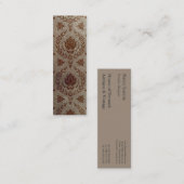 デイジーのダマスク織、ブラシをかけられた金属 スキニー名刺 (正面/裏面)