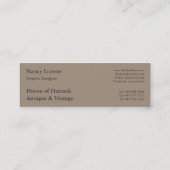 デイジーのダマスク織、ブラシをかけられた金属 スキニー名刺 (裏面)