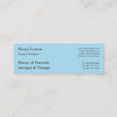 デイジーのダマスク織、逆は衰退します スキニー名刺 (裏面)
