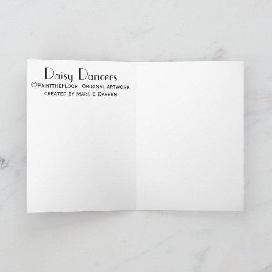 デイジーのダンサーの挨拶状 カード (内部)