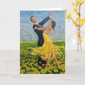 デイジーのダンサーの挨拶状 カード (黄色い花)