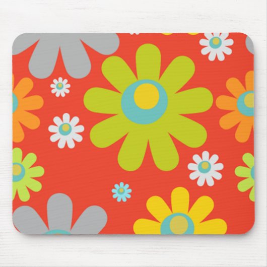 デイジーのチェリーレッドのmousepad マウスパッド (正面)