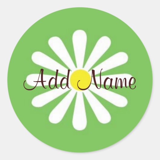 デイジーのデザイン-先生のステッカー ラウンドシール (正面)