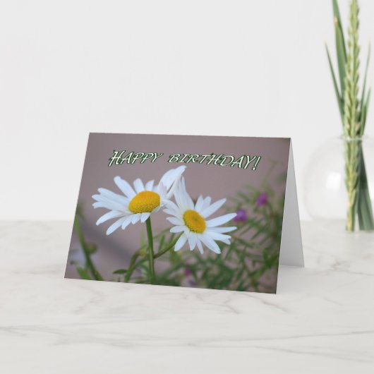 デイジーのデュオのバースデー・カード-中ブランク カード (正面)