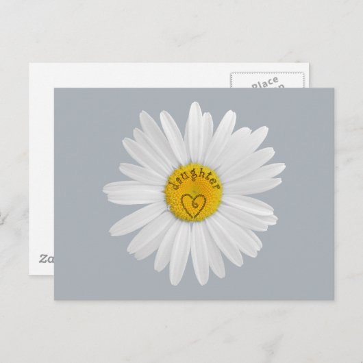 デイジーのドーターアートの背カスタマイズ景用の花 ポストカード (正面/裏面)