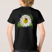 デイジーのノミの花とミツバチ トライブレンドＴシャツ (裏面)