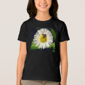 デイジーのノミの花とミツバチ トライブレンドＴシャツ (正面)