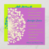 デイジーのバルミツワーの円のレトロの招待状 招待状 (正面/裏面)