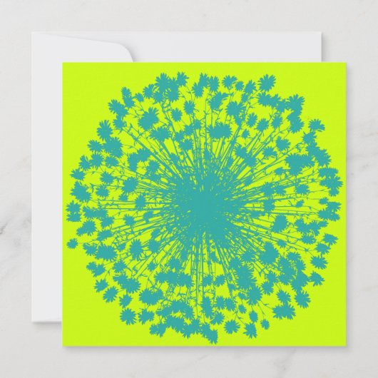 デイジーのバルミツワーの円のレトロの招待状 招待状 (裏面)