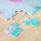 デイジーのパステル色かわいい写真 ジグソーパズル (側面)