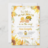 デイジーのヒマワリはメキシコの女の子シャワーの途中にある 招待状 (正面)