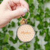 デイジーのフィールドKeychain、オレンジ色の花 キーホルダー (手)