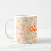 デイジーのフィールドMug,オレンジ色の花 コーヒーマグカップ (左)