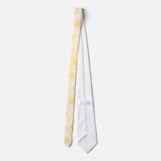 デイジーのフィールドTie、黄色の花 ネクタイ (裏面)