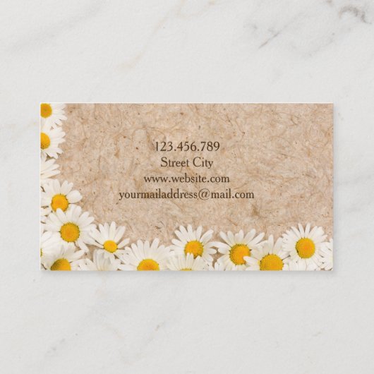 デイジーのフレーム 名刺 (裏面)