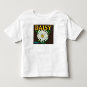 デイジーのブランドの柑橘類の木枠のラベル トドラーTシャツ