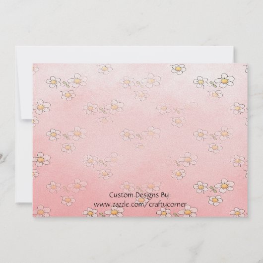 デイジーのベビーの誕生の発表として菓子 案内状 (裏面)