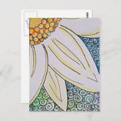 デイジーのポップ・アートのな郵便はがき ポストカード (正面/裏面)