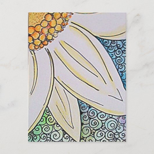 デイジーのポップ・アートのな郵便はがき ポストカード (正面)