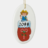 デイジーのミトンのブロンドの女性 セラミックオーナメント (右)