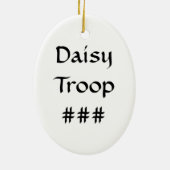 デイジーのミトンのブロンドの女性 セラミックオーナメント (裏面)