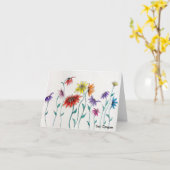 デイジーのメッセージカード カード (黄色い花)