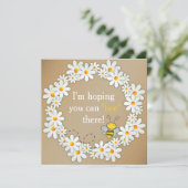 デイジーのリースおよび飛行ののまわりにの誕生日 招待状 (スタンド正面)