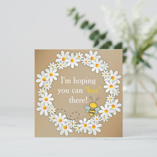 デイジーのリースおよび飛行ののまわりにの誕生日 招待状 (スタンド正面)