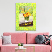 デイジーの写真(黄色縁ど) キャンバスプリント (インサイチュ (リビング))