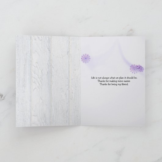 デイジーの友よ感謝していり花 カード (内部)