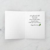 デイジーの宗教的な結婚記念日のブーケ カード (内部)