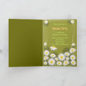 デイジーの庭の誕生日のパーティの招待状 招待状 (内部)