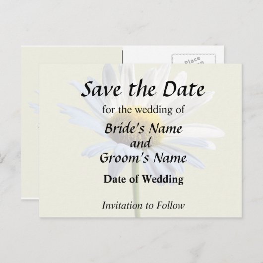 デイジーの影と光結婚の供給 案内ポストカード (正面/裏面)