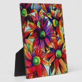 デイジーの数々のわら色の野草芸術 フォトプラーク (側面)