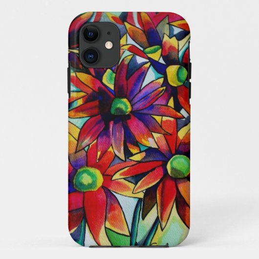 デイジーの数々のわら色の野草芸術 Case-Mate iPhoneケース (裏面)