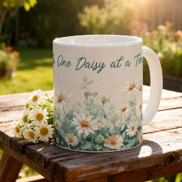 デイジーの春の花の先生への感謝の言葉 コーヒーマグカップ