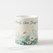 デイジーの春の花の先生への感謝の言葉 コーヒーマグカップ (中央)
