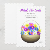 デイジーの昼食の母の日のバスケット 招待状 (正面/裏面)