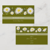 デイジーの暗い背景ビジネス 名刺 (正面/裏面)