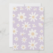 デイジーの最初の誕生日は彼女ではないOneDerfulパーティー 招待状 (裏面)