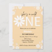 デイジーの最初の誕生日パーティーボヘミアンワイルドワン 招待状 (正面)